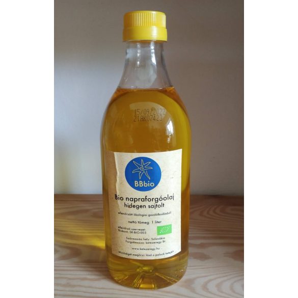 Organic sunflower oil - cold pressed - BBbio - 1 l