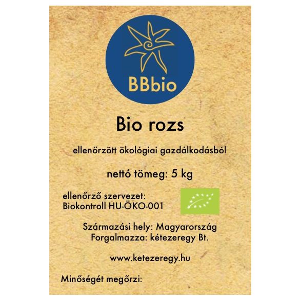 Organic rye (BBbio) 5 kg