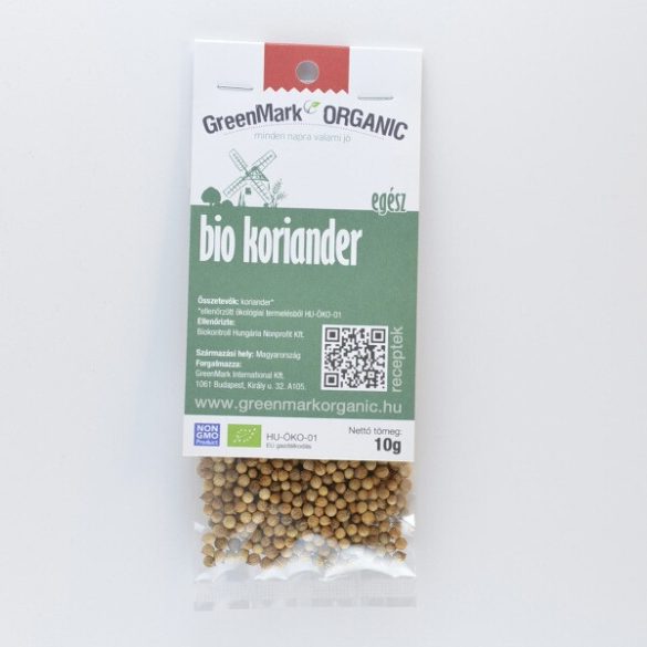 Organic coriander - whole (Greenmark) 10g