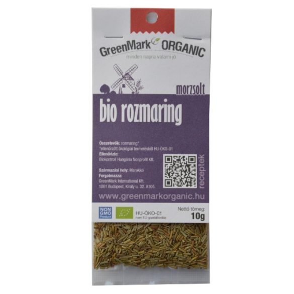 Organic rosemary - crumbled (Greenmark) 10g