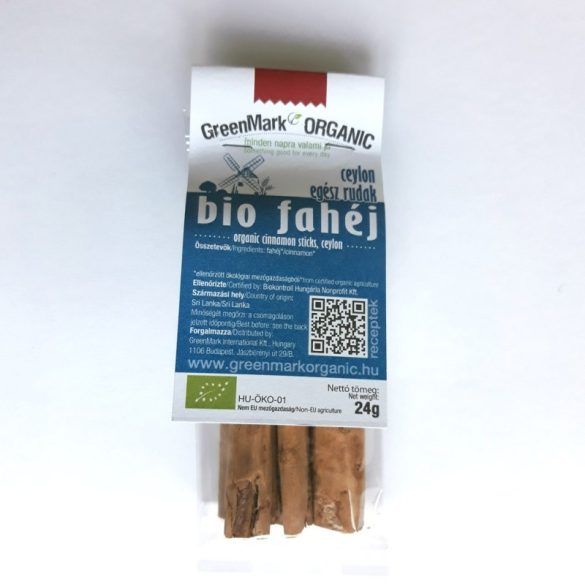 Organic Cinnamon - whole sticks, Ceylon (Greenmark) 24g