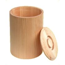 Holzbehälter mit Deckel aus Lindenholz - 2 l
