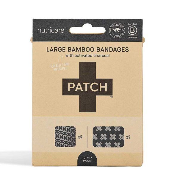 Patch band-aid - with activated charcoal - large sizes - 10 pieces