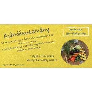 Főzőiskola-ajándékutalvány  – a két órás online workshopokra
